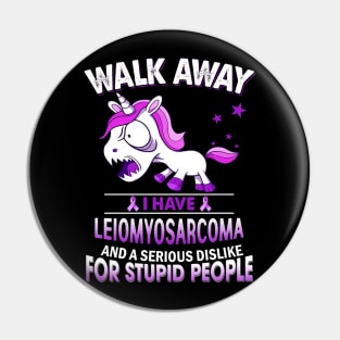 funny leiomyosarcoma grumpy unicorn warrior Pin