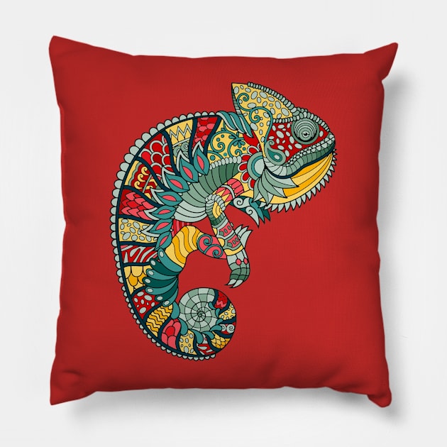 Karma Chameleon Pillow by MGphotoart