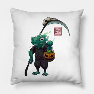 A Frog and His Son Halloween Pillow