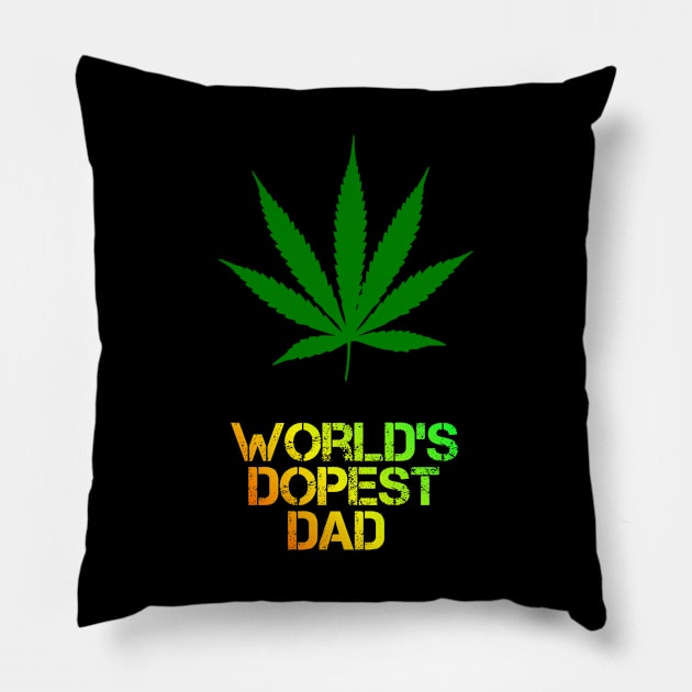 WORLD'S DOPEST DAD Design Pillow by MN-STORE