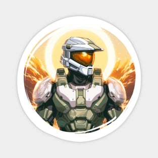 Guardian of Twilight: Master Chief Halo Sunset Magnet