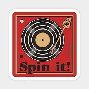 Vinyl Records Spin It! Magnet