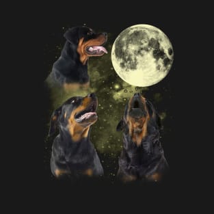 Classic Dog Breed Rottweilers The Moon T-Shirt