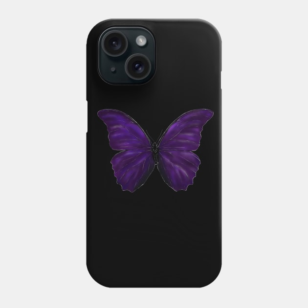 Violet Butterfly realistic Phone Case by HelenaCooper