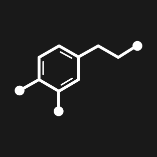 Dopamine Molecule White T-Shirt