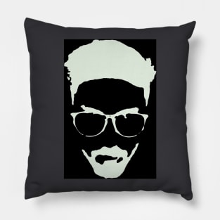 KJ bearded man logo Pillow