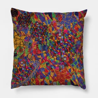 abstract geometric art of solar system Pillow