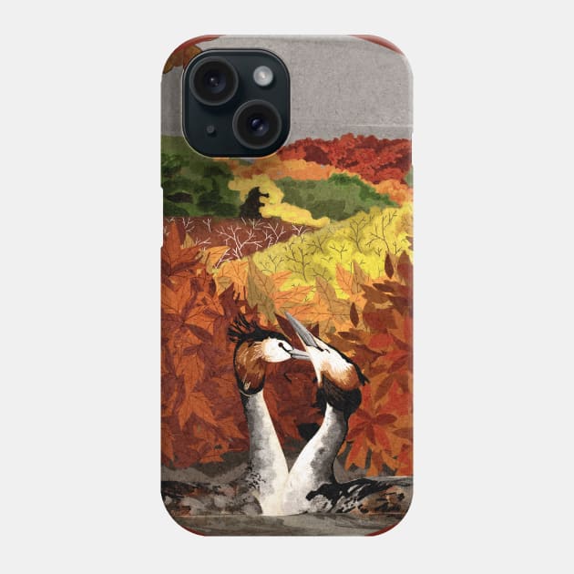 Grebes Phone Case by KatherineBlowerDesigns