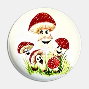 Mushroom family Pin