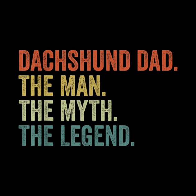 Men Vintage Dog Dad Man Myth Legend by Jennifer Wirth