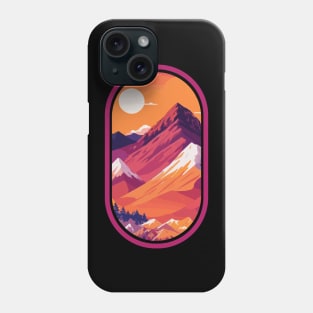 Horizon's Embrace - Mountain Sunset Phone Case