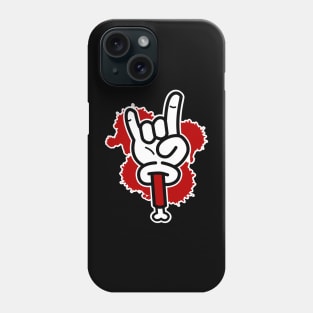 Metal hand Sign of the horns Phone Case