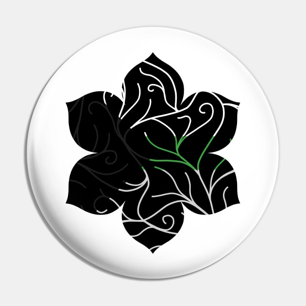 Black Velvet, Demiromantic Flag Vines Pin by StephOBrien