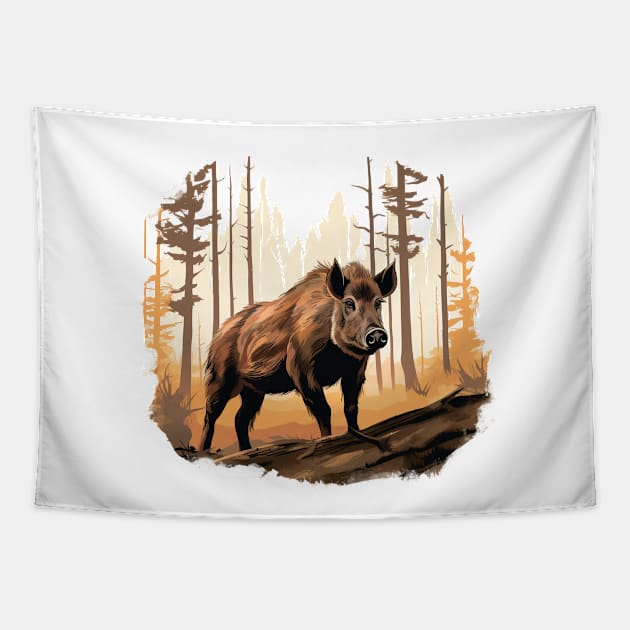 Wild Boar Tapestry by zooleisurelife