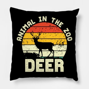 deer animal in the zoo Pillow