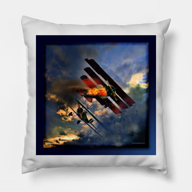 Death Of The Red Baron Pillow by rgerhard