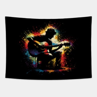 Acoustic Guitar Player Tapestry
