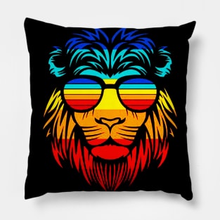 Cool Lion head summer vintage animal sunglasses Pillow