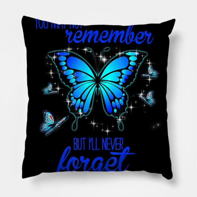 Purple Butterfly Cool Alzheimer Awareness Gift Pillow by thuylinh8