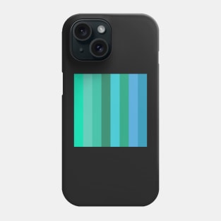 blue and gree minimalist stripe pattern Phone Case