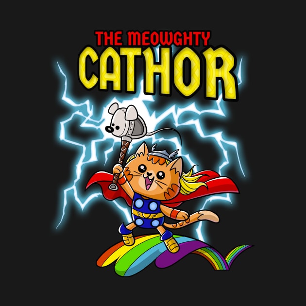 Cat Thor mighty Cat lightning caped Kitty comic by Juandamurai