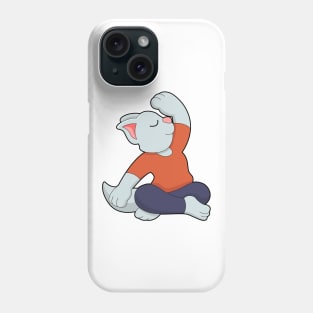 Cat at Yoga in Cross legged Phone Case