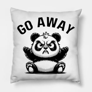 Grumpy Panda Bear: Go Away Pillow