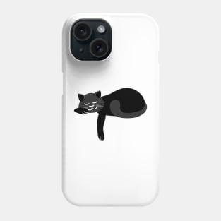 Cute Kitten Gift Idea | Sleepy Black Cat Phone Case