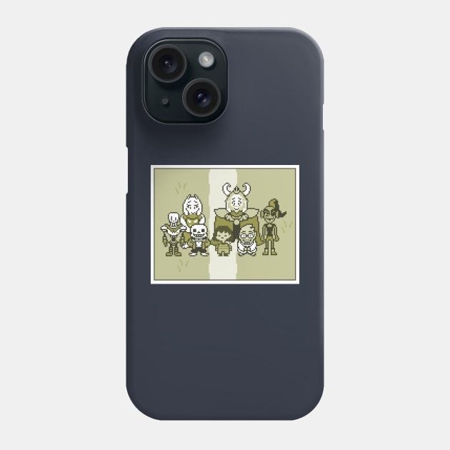 Undertale Ending Family Photo Phone Case by halegrafx