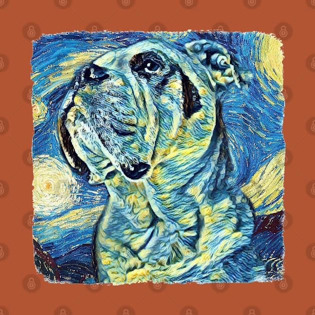 Weird BullDog Van Gogh Style by todos