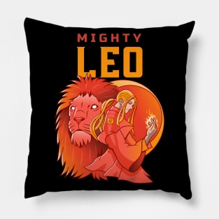 Leo The Mighty Powerful Zodiac Sign Pillow