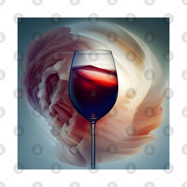 Wineglass Mirage A Surreal Blend of Grapes and Sand by arc1