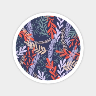 Summer leaves pattern Magnet