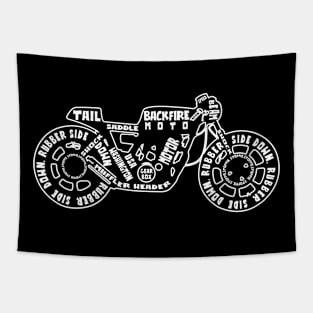 Backfire Moto Letter Design Tapestry