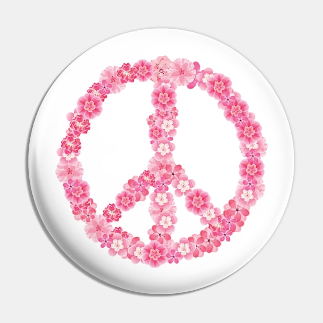 Peace flowers Pin by Michelle Brescini Designs