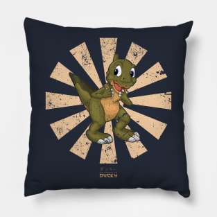 Ducky Retro Japanese Land Before Time Pillow