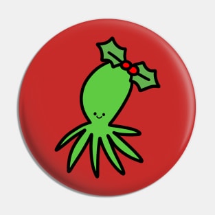 Holly Octopus Pin