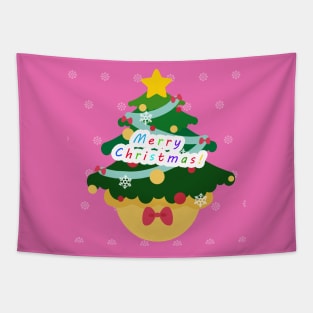 Merry Christmas Tree Tapestry