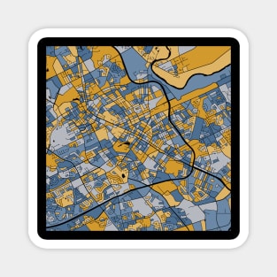 Kitchener Map Pattern in Blue & Gold Magnet