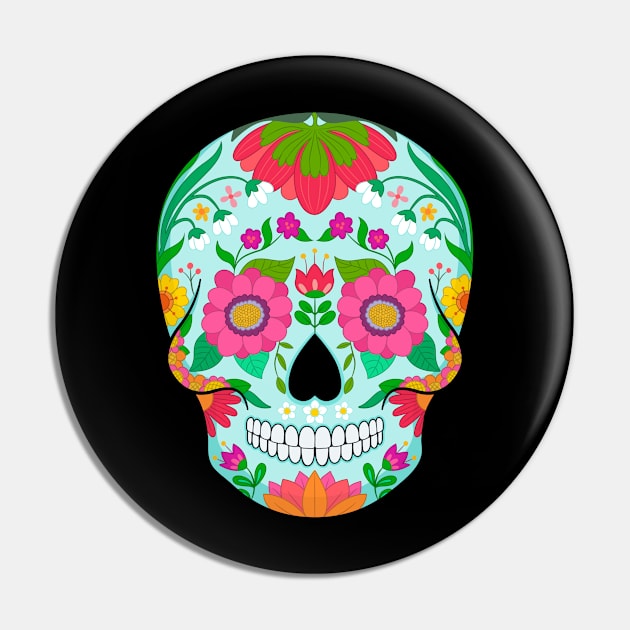 Sugar Skull Calavera Pin by Pixelchicken