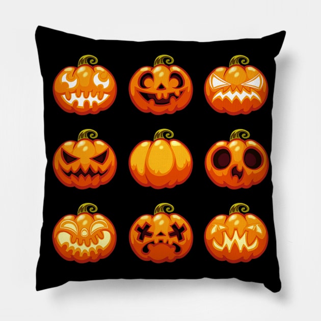 Pumpkins Pillow by Nykos