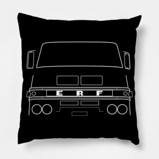 ERF LV classic 1960s lorry white outline graphic Pillow