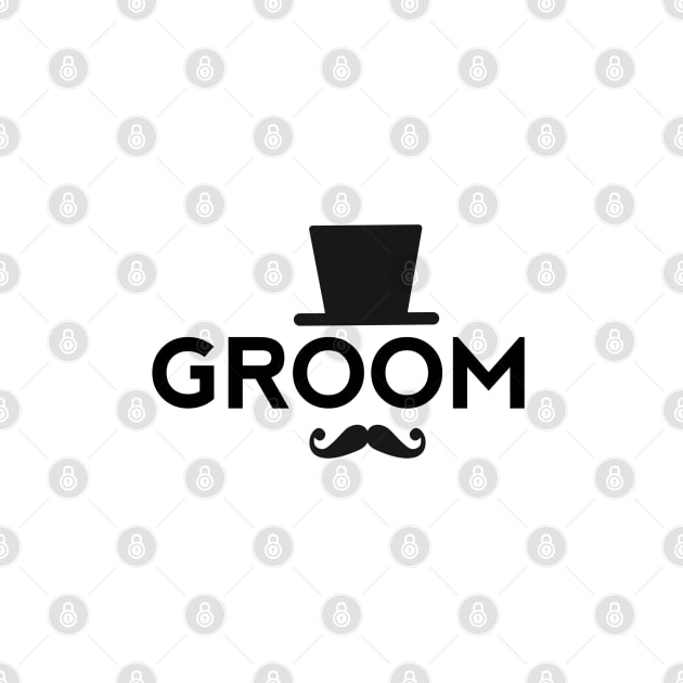 Groom t-shirt with hat and mustache by beakraus