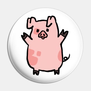 Happy Cute Cartoon Piggy Pin