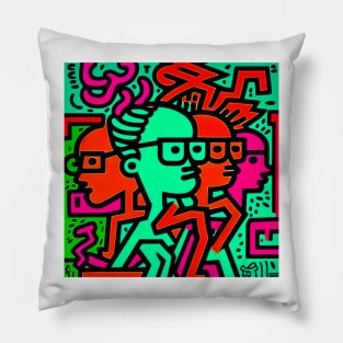 Cute Abstrac Doodle 5 Pillow