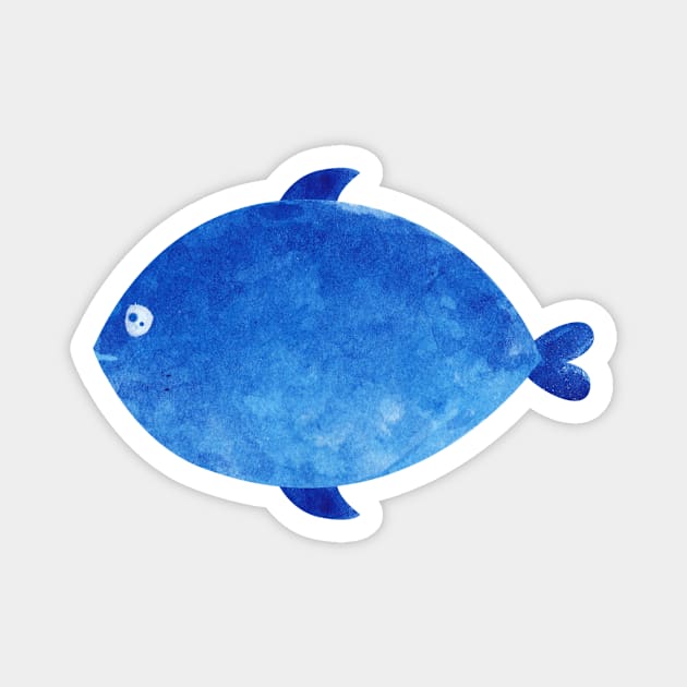 Blue fish Magnet by shoko