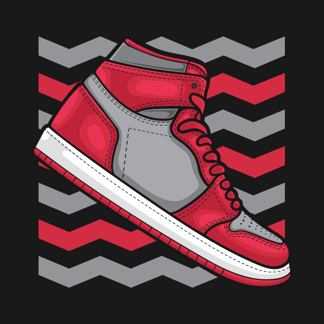 AJ 1 High Gym Red Wolf Grey Sneaker by milatees