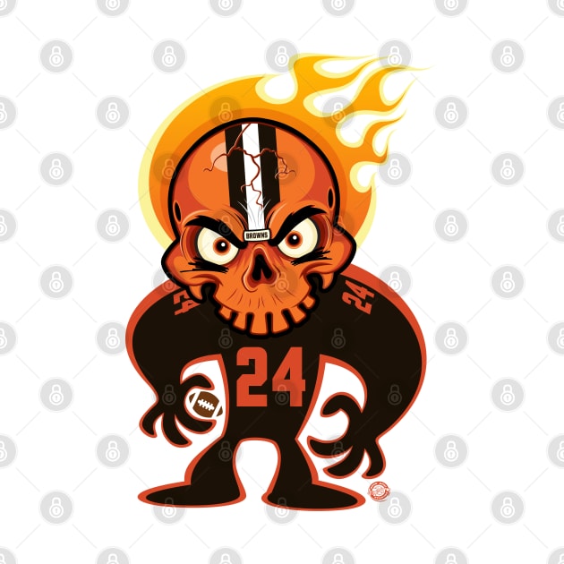 Go Browns SkullyDawg 24 by Goin Ape Studios