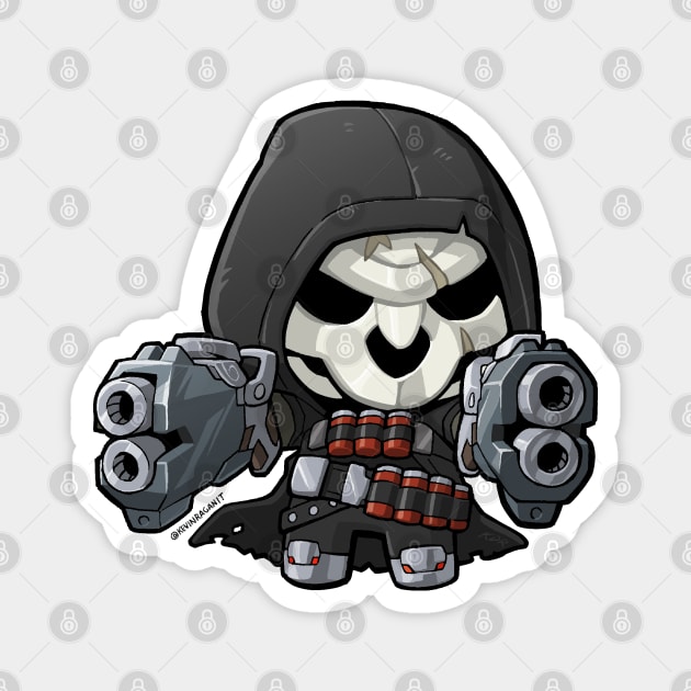 Lil Black-Robed Ghost Magnet by fallerion