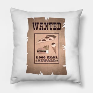 Junk Food Wanted Poster Pillow